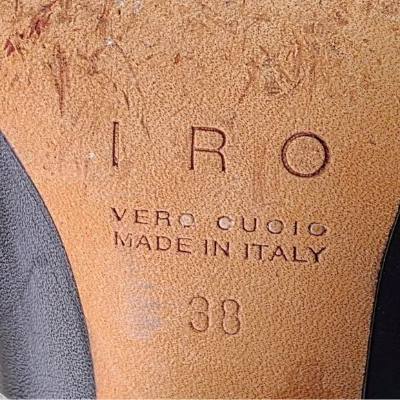 IRO Black White Leather Colorblock Wedge Ankle Boots EU 38 (US 7.5/8) - Picture 6 of 7